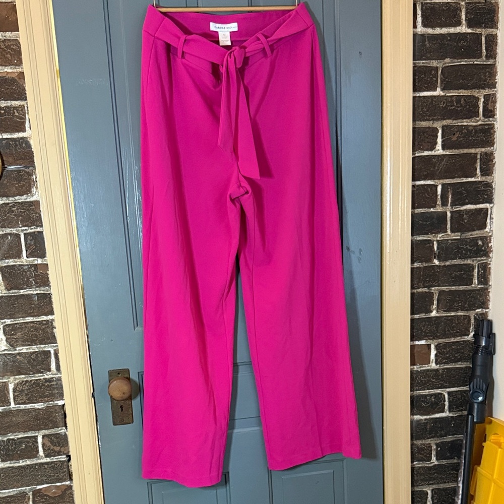 Elegant Fuchsia Wide-Leg Pants